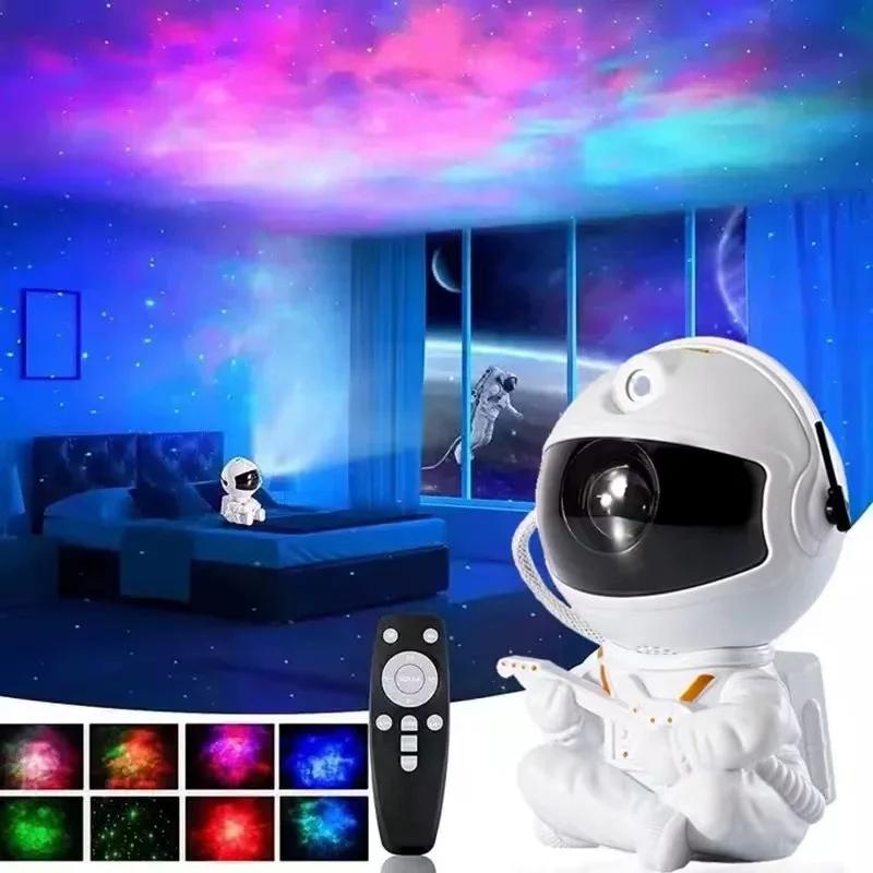 Product Introduction of Astronaut projection light Room Bedroom decoration Star guitar top night light full Star laser atmosphere light gift 12