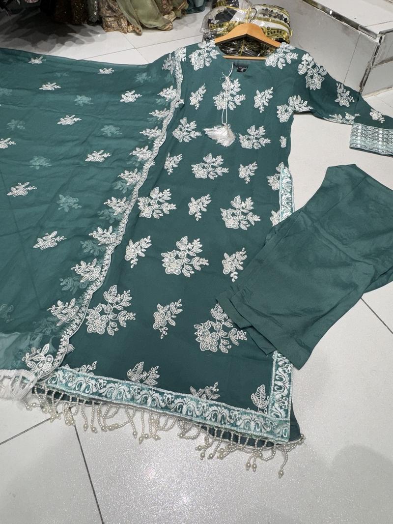 Product Introduction of 4 Colours AD’AAB salwar kameez dress 3 piece Pakistani white embroidered wedding edt S-XXL Womenswear 38