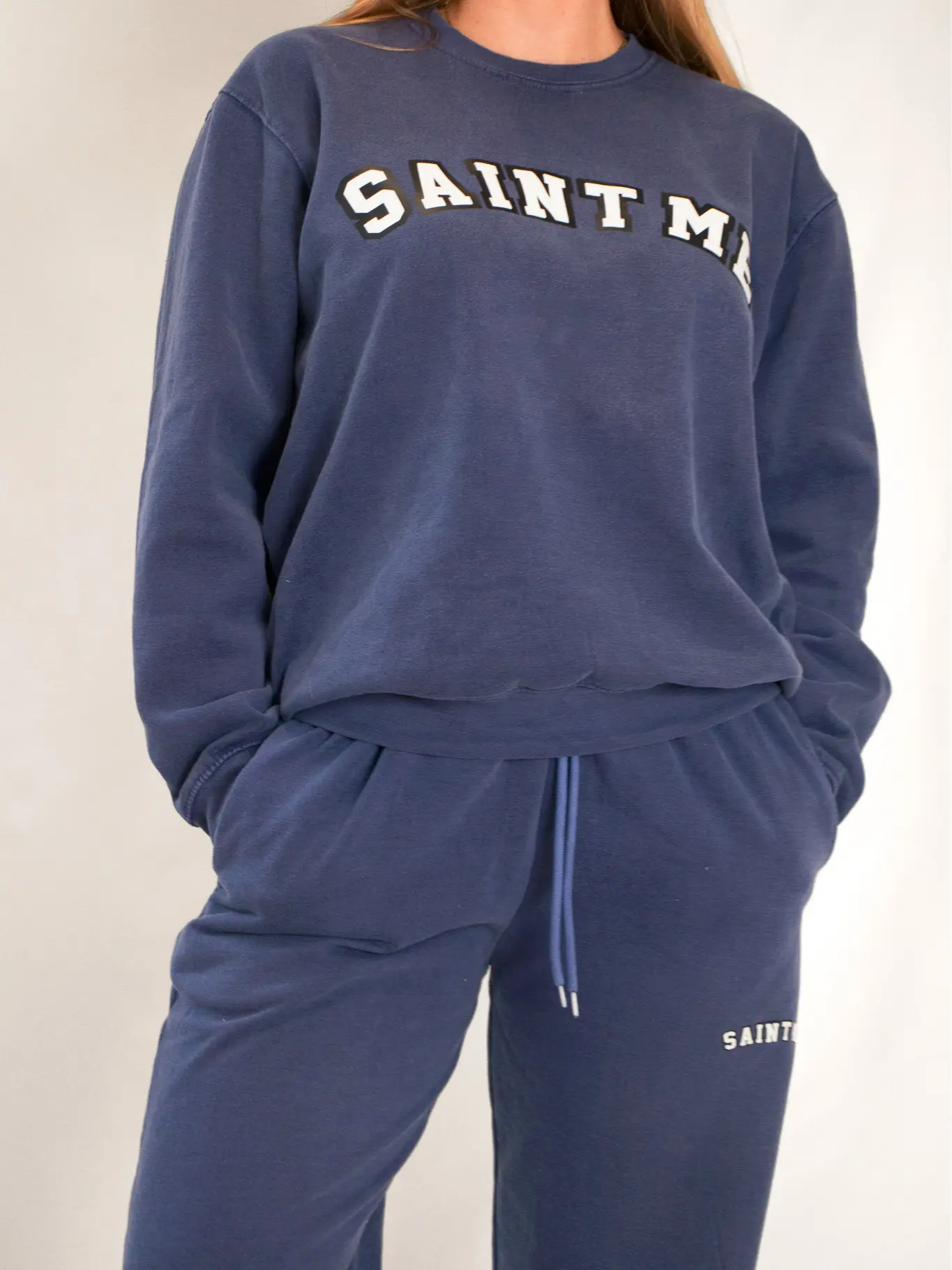 Saint Me Campus Vibes Tracksuit in Soft Fleece Fabric - Casual, Comfort Matching Womenswear
