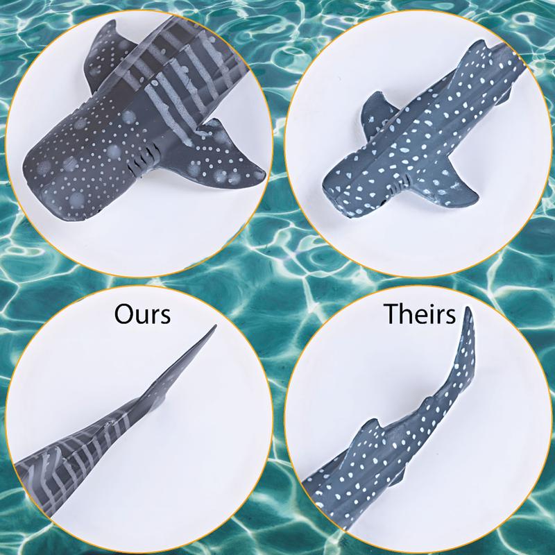 Sea Animal Large Jumbo Solid Figures 12Pcs Realistic Toy Fish Sea Creatures For Children - Shark, Whale, Dolphin, Turtle 6