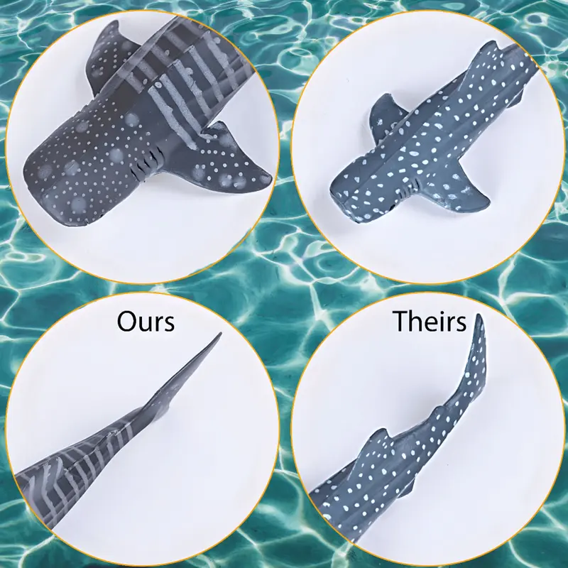 Sea Animal Large Jumbo Solid Figures 12Pcs Realistic Toy Fish Sea Creatures For Children - Shark, Whale, Dolphin, Turtle 5