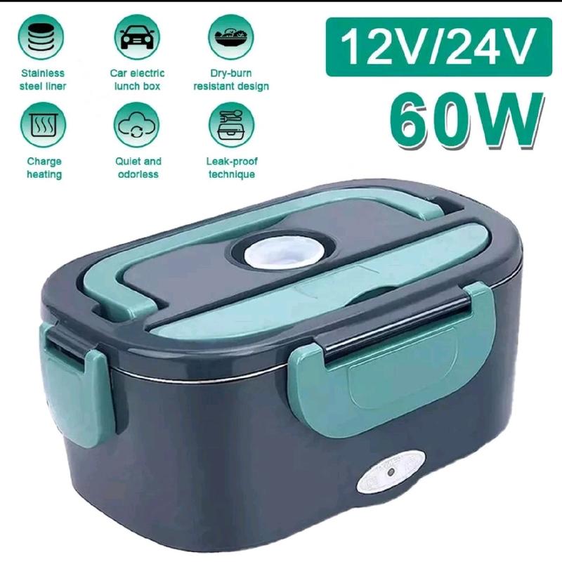 Leak Proof 1.5L 60W Electric Lunch Box Food Warmer for Car and Home - Heating Microwave for Trucker's Lunch - Tableware 2