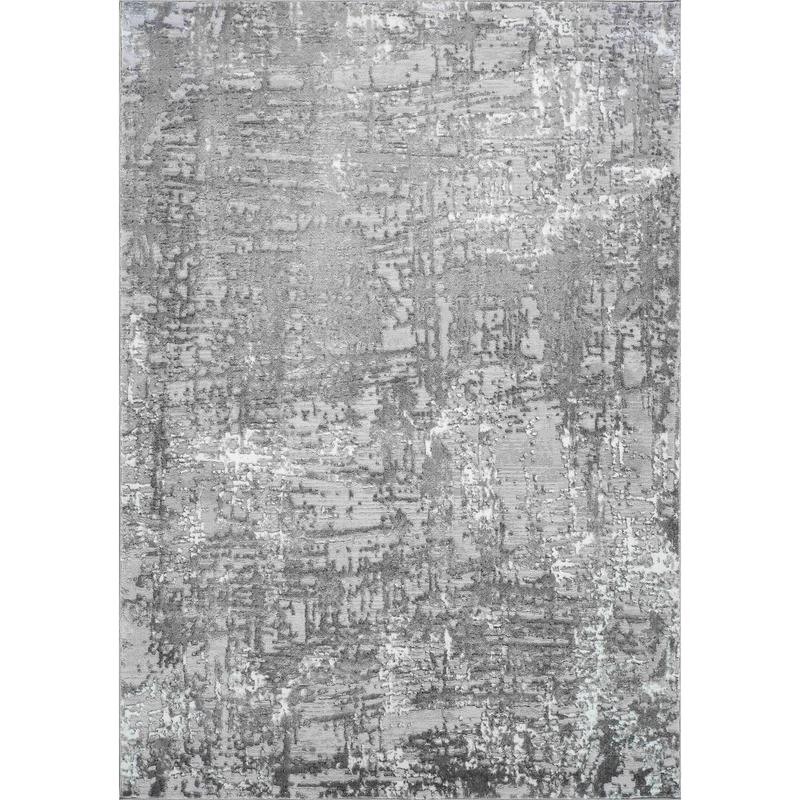 Serenity Abstract Lines Rug - Grey 3