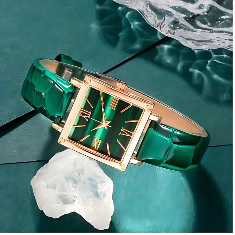 Mother’s Day Gift Vintage Square-Shaped Women's Quartz Watch with Rhinestone Accents - Set of 5, Easter Gift 5