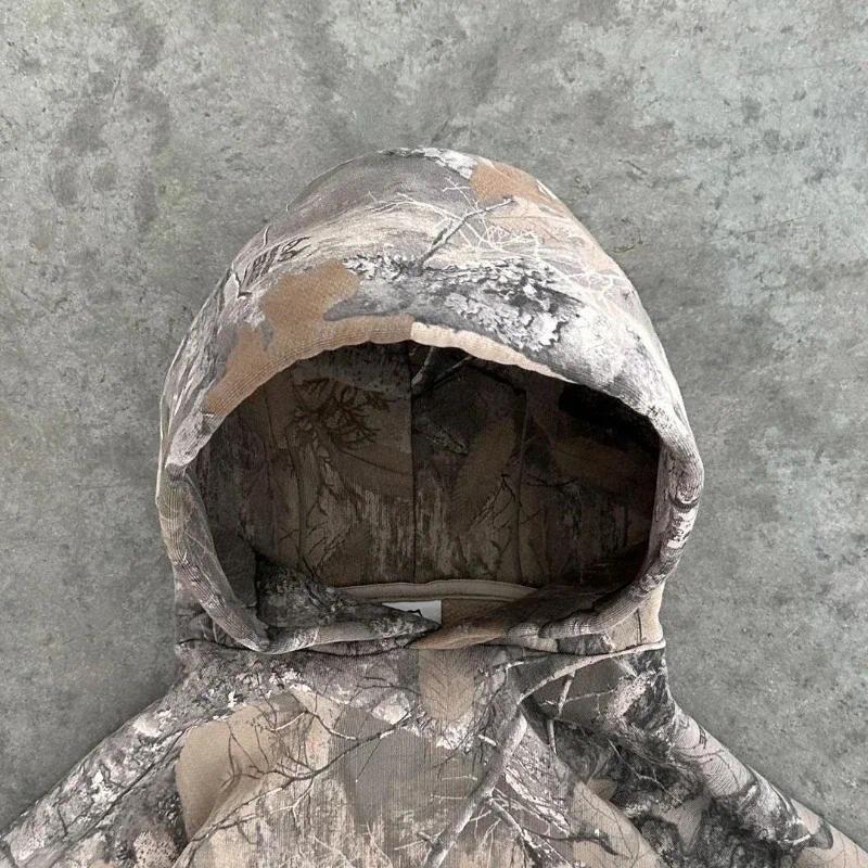 Product Introduction of New Y2k Streetwear Hoodie Retro Camouflage Oversized Loose Hoodie for Mens and Womens Harajuku Punk Rock Fashion Pullover Hoodie Menswear Sweatshirts 3