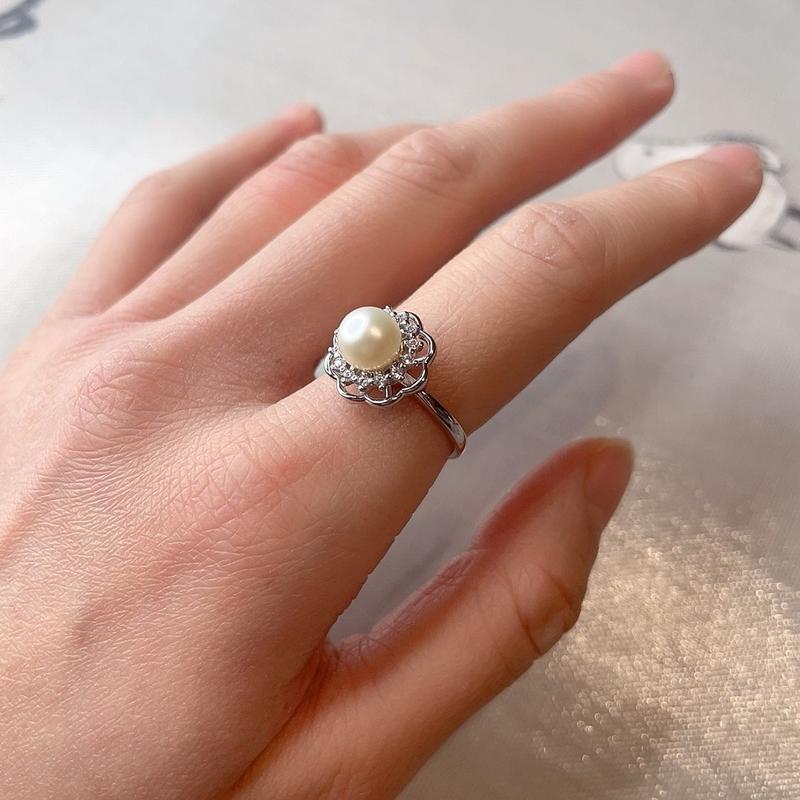 925 Silver Vintage Natural Pearl Spinning/ Anxiety Ring/ Meditation/ Mindfulness/ Birthday/ Aniversary/ Wedding/ Friendship gift 1