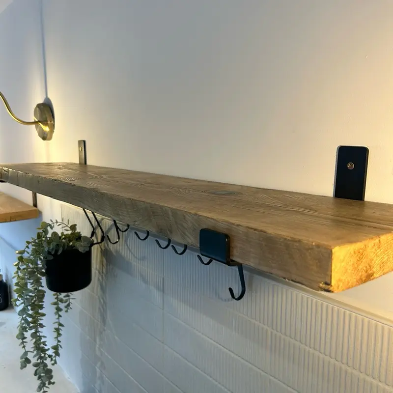 Reclaimed Scaffold Board Shelf, Sturdy, Durable & Handmade Shelves Kitchen 0
