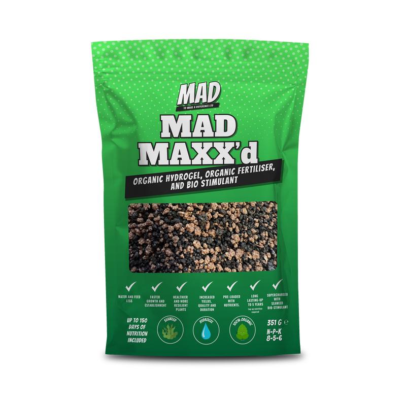 Mad Maxx'd Organic Water Retaining Hydrogel with Slow Release Fertiliser and Seaweed Bio-Stimulant for Stronger and Healthier Plants 0