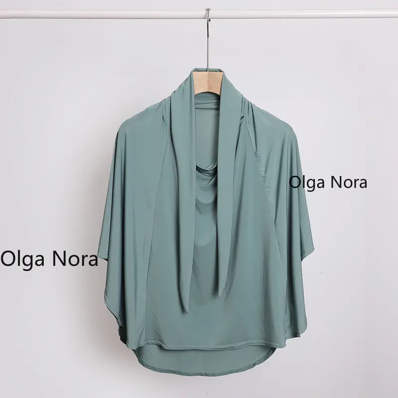 Olga Nora ON2751ON Versatile Women's Headscarf with Face Cover - Double Layer Modest Hijab for Daily Wear and Special Occasions square  hijab 7