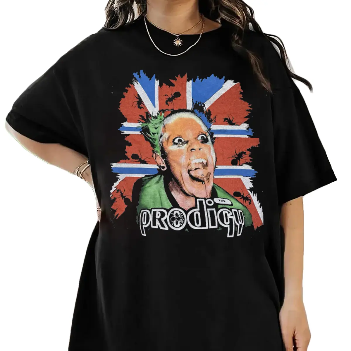 Vintage The Prodigy Keith Flint 1997 Fat of the Land Music Tour Fans T-Shirt  Cotton Top Womenswear Women Streetwear Tshirt Summer Crewneck Round Neck
