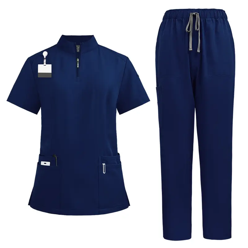 2024 New Hospital Medical Scrub Suits Uniform Women Men Scrubs Set Beauty Work Clothes Nurse Accessories Dental Surgery Suit 6