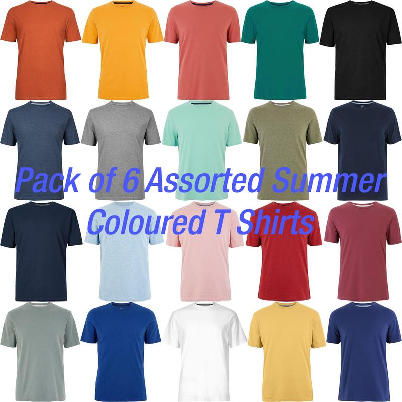 2025 new hot selling models 6 pack mens T-shirt short sleeve shirt crew neck plain assorted cotton top menswear set Gym Fitness running multipack T shirt 5