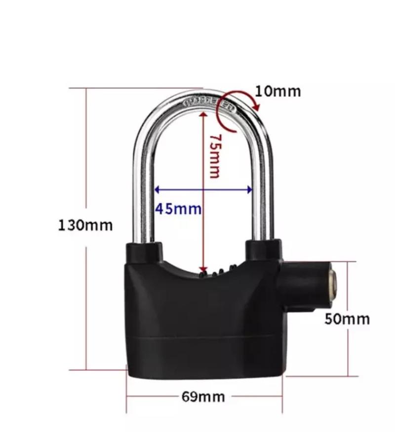 Product Introduction of Alloy Steel Anti-theft Alarm Lock Padlock with  Steel Cable for Motorcycles 3