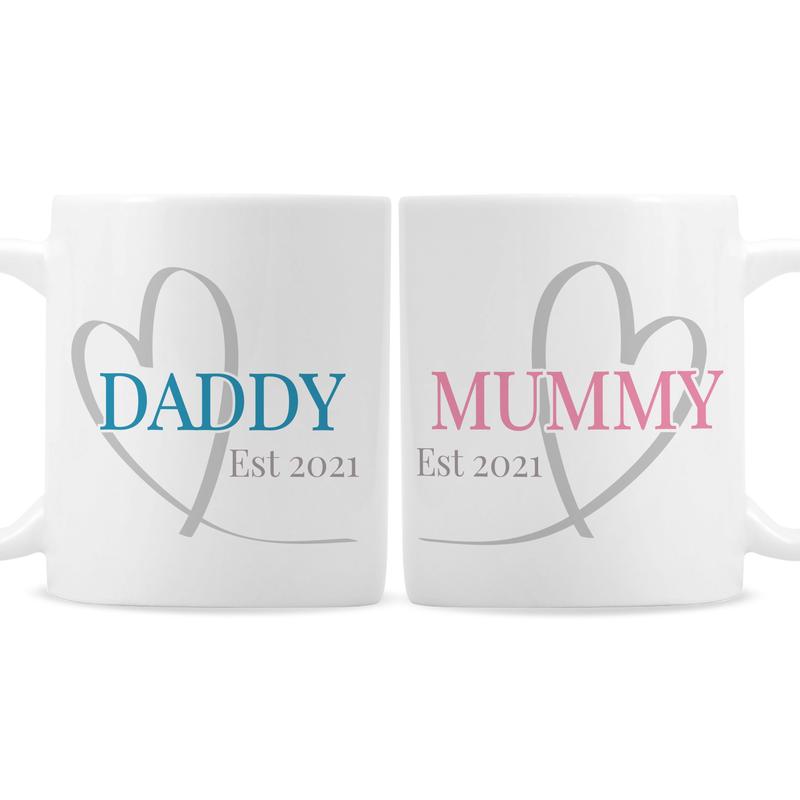 Personalised Mummy & Daddy Mug Set 8