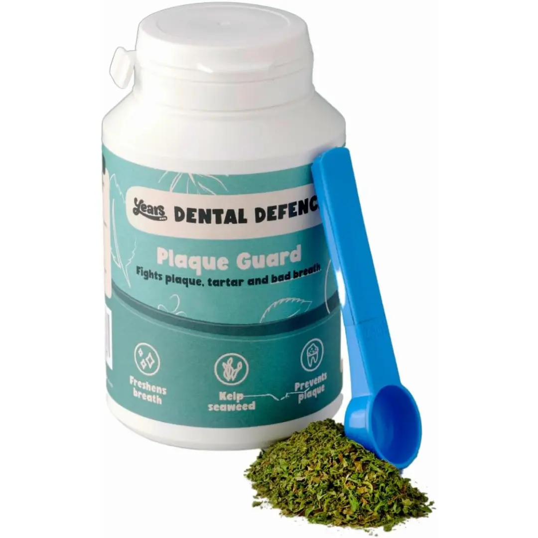 Years 5-in-1 Plaque Off Remover for Dogs, Natural Dog Plaque Guard Tartar Remover Toothpaste Replacement Powder Including Scoop - 70g