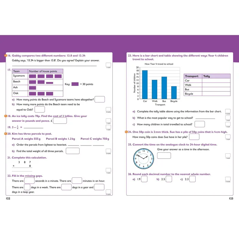Year 4 Maths and English KS2 Targeted Study & Practice Book: Ideal for use at home (Collins KS2 Practice) by Collins KS2 [Book] 6
