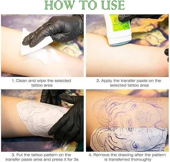 Tattoo Transfer Cream Gel, Safe and Long-Lasting Tattoo Balm for Body Art Makeup Professional Tattoo Transfer Soap Stencil Tattoo Supplies Accessories for Tattoo Artist 2
