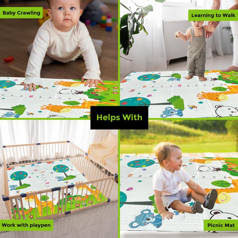 XAVICAN  | Foldable | Baby Play Mat | 150x180cm | Waterproof | Non Slip | Playpen Mat | 6