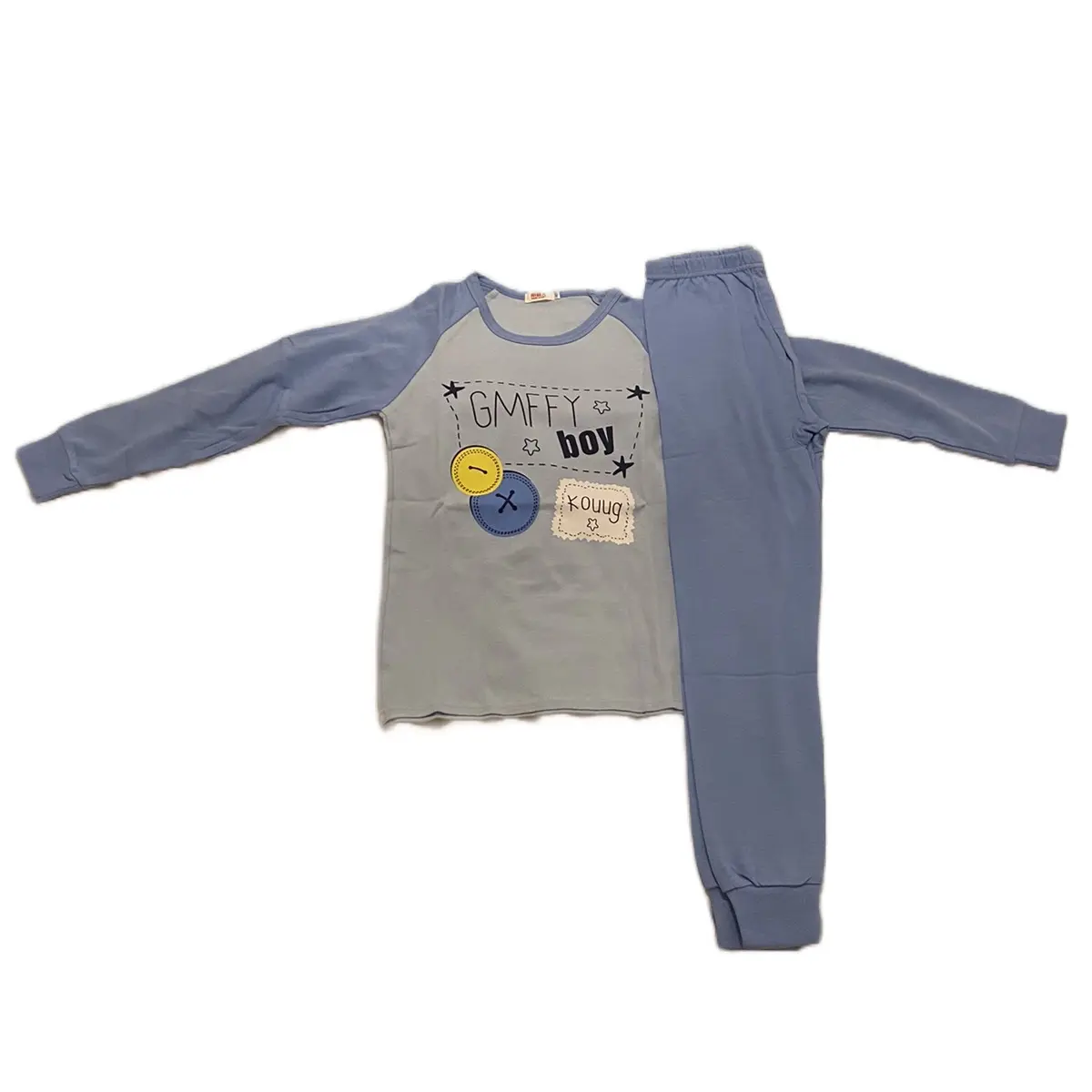 Boys (Age 9-10 years) Cartoon Cotton Long-Sleeved Tee and Pants, Perfect for Pyjamas and Home-Wear, Great for Spring, Winter and Autumn