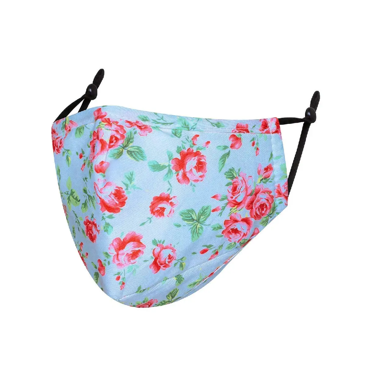 Blie Roses Ladies / Teens Cotton Face Masks with Filter Pocket