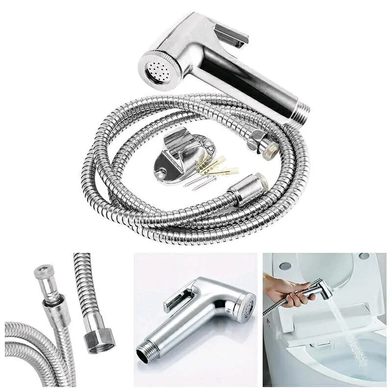 Jet Spray Muslim Shower Hygienic Shattaf Douche Kit Head Hose Handheld Bidet showers