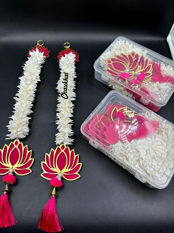 Elegant Lotus-Themed Flower Wall Hangings (Set of 4) 3