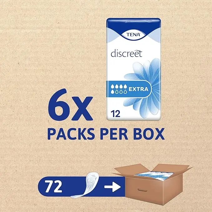 Extra-Individually-Wrapped for Women, with Medium Bladder Weakness-Incontinence and Unpredictable Leaks-72 Incontinence Pads-12 x 6 packs 1