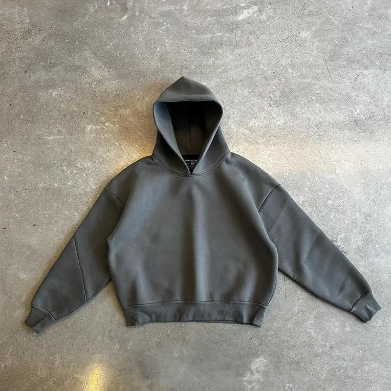Men's Casual Solid Hooded Pullover Straight Pants 2 Piece Set Tracksuit For Fashion Loose Hoodies Sweatshirt Wide Leg Sweatpants 5