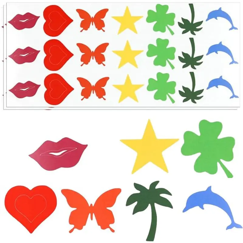 2 Sheets of Tanning Sunbed Stickers for Body Summer Indoor Outdoor 0