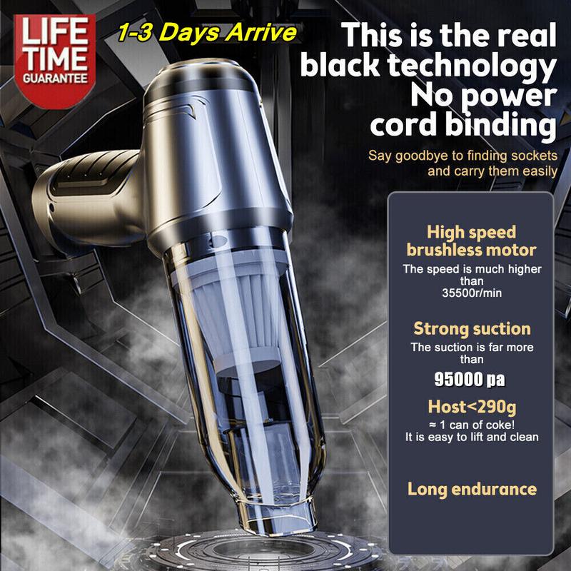 Powerful Car Vacuum Cleaner Wet/Dry Cordless Strong Suction Handheld Cleaning UK 5