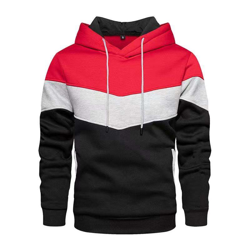 Men's Color Block Hoodie - Casual Graphic Design Pullover with Kangaroo Pocket for Winter and Fall Streetwear - Great Gift Idea 5