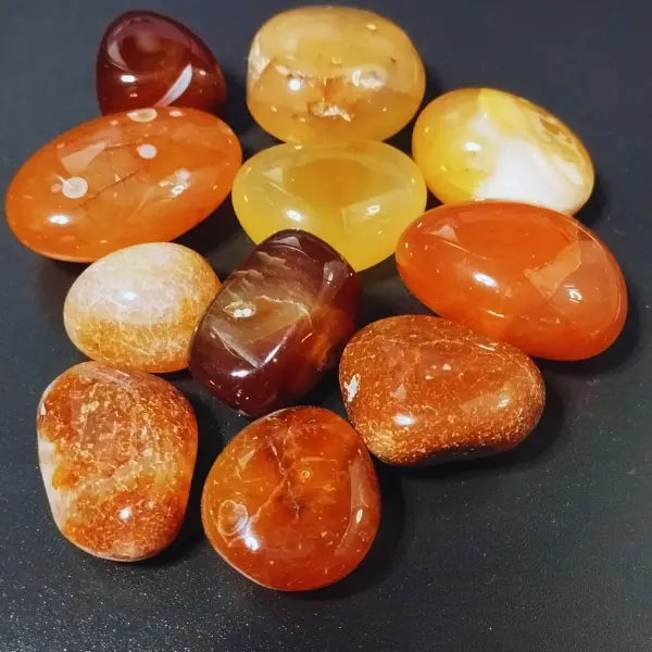 Carnelian Tumble Stones, A grade carnelian, polished tumble stones, Reiki healing crystals, Chakra stones