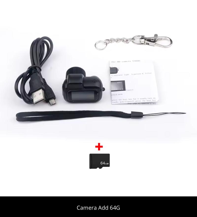 Product Introduction of Mini Camera with 0.96in Screen, 1080P Sports Portable Vintage Video Recorder Supports TF Card for Indoor and Outdoor Use - Y3000 Compact Button Automatic Cable Camcorder Memory Micro Recording 67