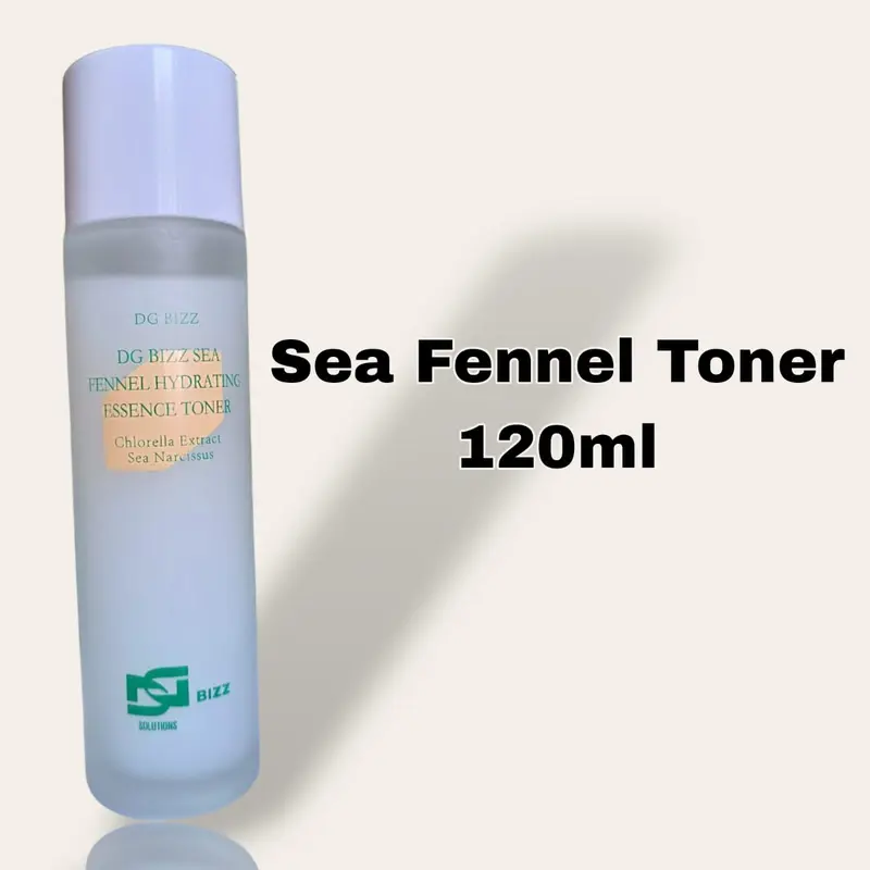 DG BIZZ Sea Fennel Skincare Set: Facial Cleanser, Serum, Toner, Firming Eye Cream, Lotion, Cream Body Care Hyaluronic Kit Organic Skin Repair 3