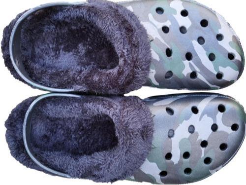 Men's Boy's Adult Warm Camouflage Camping Fishing Shoes Slippers Camo Clogs With Fur Lining Breathable All-Season Casual  Incredibly light removable black furry fluffy inners comfortable warm winter fleece lined garden sandals Footwear Walking Shoes 4
