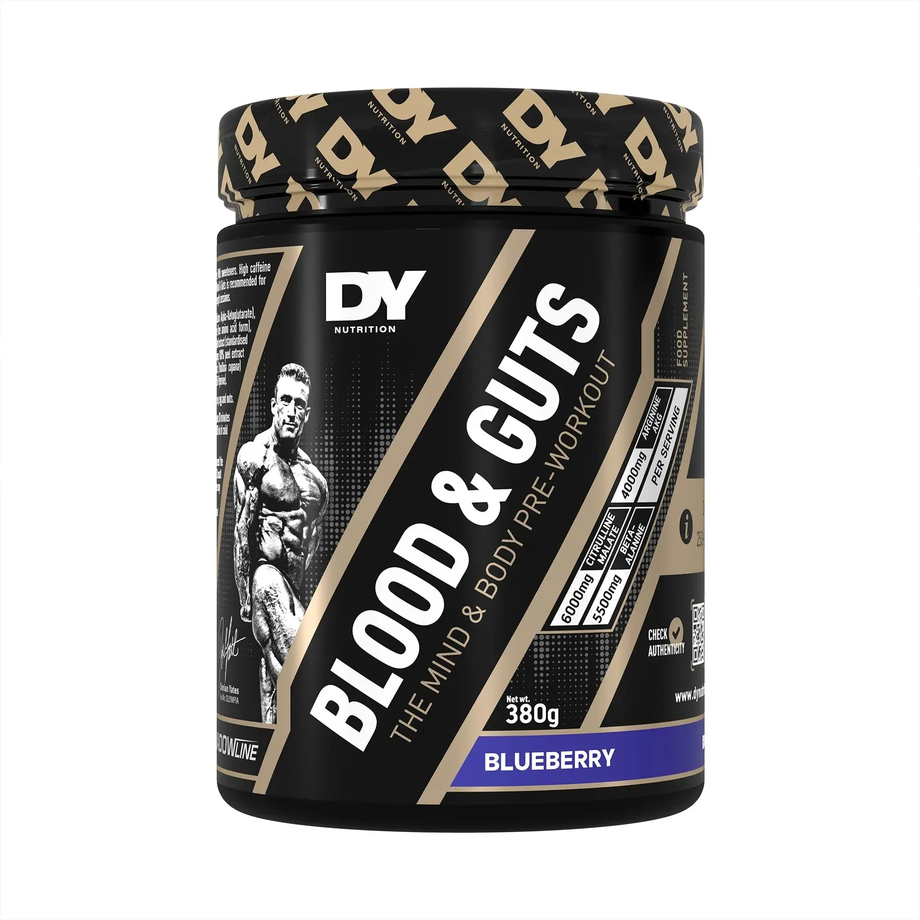 DY Nutrition Blood & Guts Pre Workout 380g Healthcare Supplement