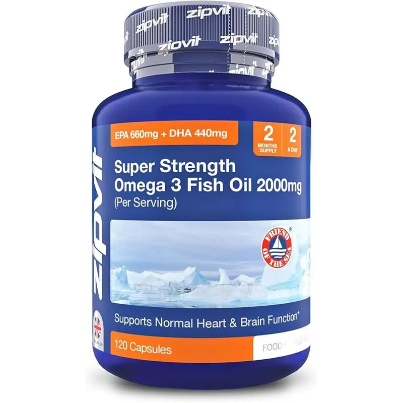 Omega-3 Fish Oil 2000mg | Heart, Brain & Eye Support | 120 Capsules (2-Month Supply) 2