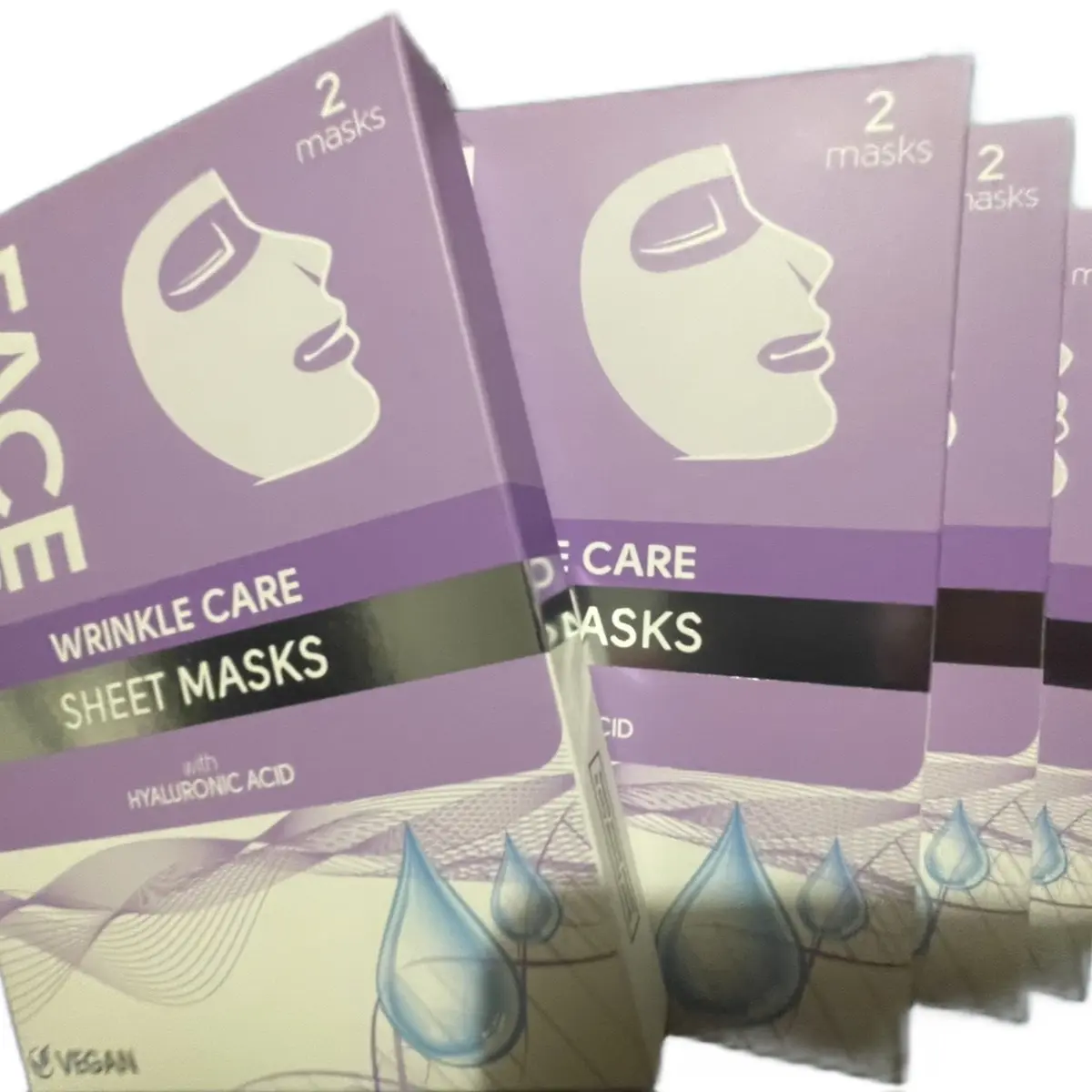 Face Facts Wrinkle Care- Hyaluronic Acid Sheet Masks x 4