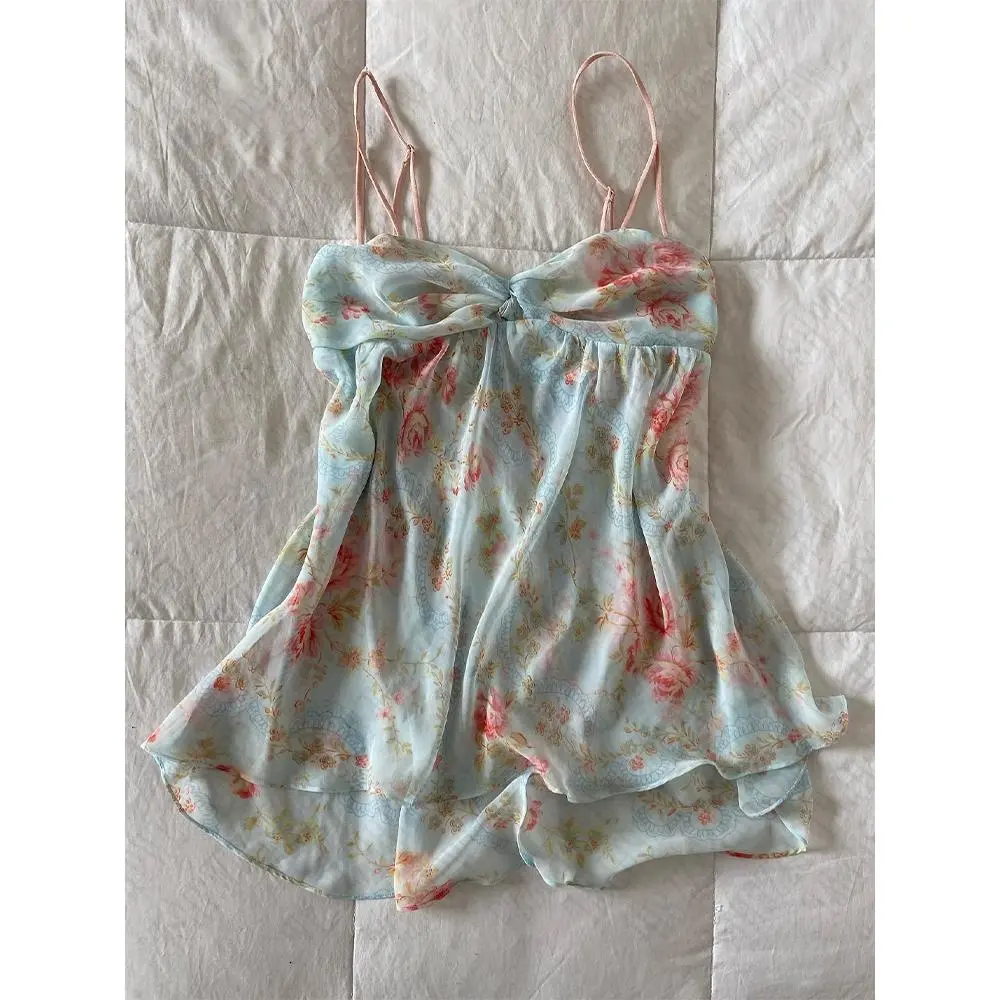 Y2K Women's Suspenders Vintage 2000s Harajuku Cute Summer New Streetwear Chic Aesthetic Rock Gothic Sexy Punk Tank Top