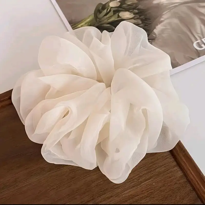 Elegant Hair Ties Puff Chiffon Scrunchies 4