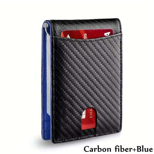 Genuine Leather Slim Wallet for Men with RFID Blocking and Money Clip 8