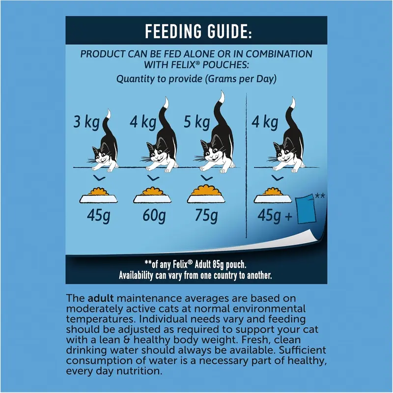 Felix Doubly Delicious Beef Chicken & Vegetables Dry Cat Food (750g x 4 - Pack 4) 3
