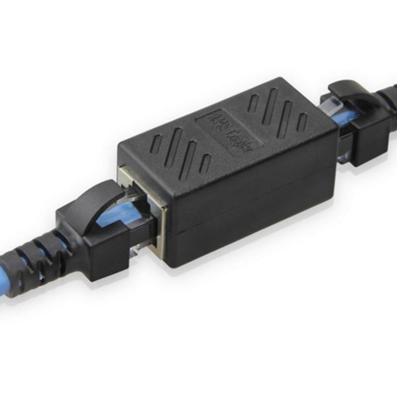 Product Introduction of RJ45 1 To 1/2 LAN Ethernet Network Cable Female Splitter Adapter Connector Splitter Extender Plug Network Tee Head Connection 45