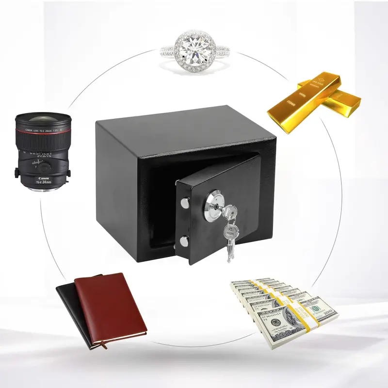 4.6L SOLID STEEL SAFE HEAVY DUTY FIREPROOF HOME OFFICE SAFES 5