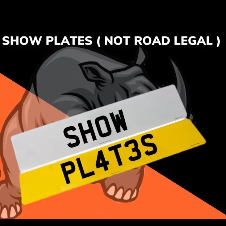Custom Printed Show Plates for Cars - Premium Quality, Not for Road Use