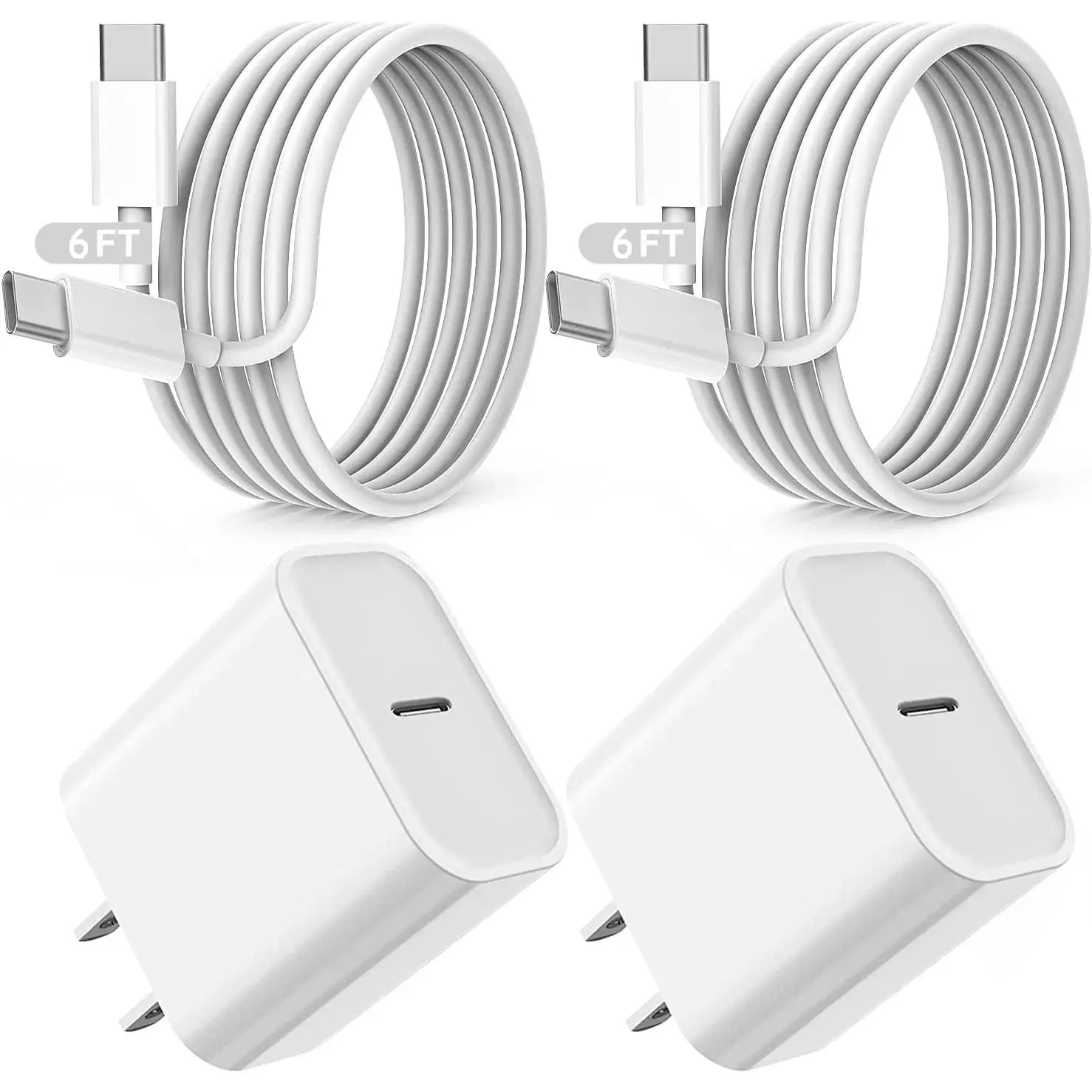 Fast iPad Charger,iPad Charger Fast Charging 2Pack Wall Chargers Plug Adapter and Type C USB C to C Cable Cord 6ft Type C to C for iPad Pro 12.9, iPad Pro 11 inch,iPad Air 5th/4th,iPad Mini 6,iPad 10