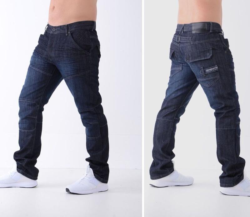 Mens Jeans Crosshatch Regular Fit Grey Blue Black Sizes 28"-48" Straight Leg Denim Menswear Pocket Streetwear Pants Trouser Classic Buckle Day Casual Casual Underwear Beige 6