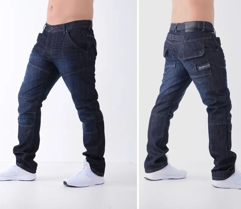 Mens Jeans Crosshatch Regular Fit Grey Blue Black Sizes 28"-48" Straight Leg Denim Menswear Pocket Streetwear Pants Trouser Classic Buckle Day Casual Casual Underwear Beige 6