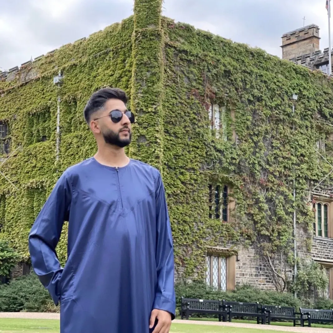 Islamic blue kids thobe jubba Eid Ramadan Jummah polyester