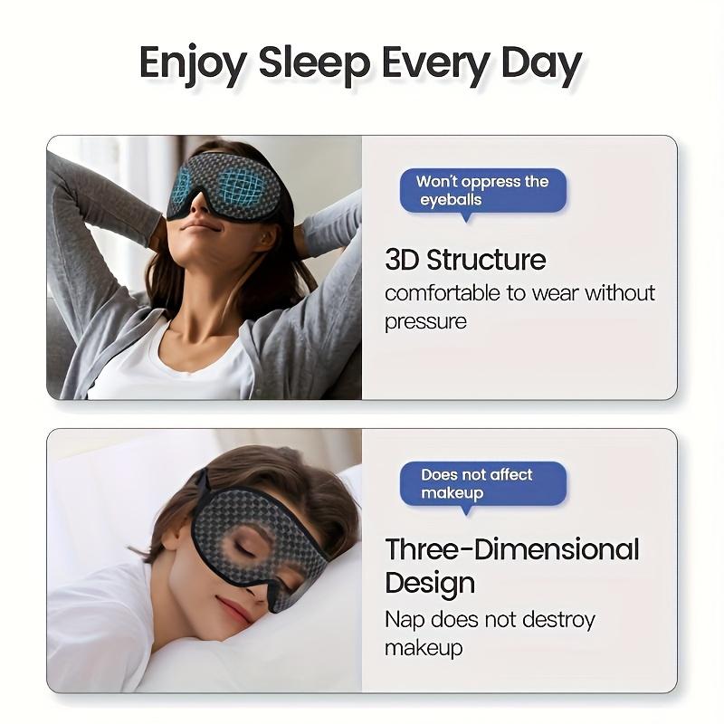 Luxurious 3D Contoured Sleep Mask - Ultimate Light Blocker for Travel, Rest, Yoga, Meditation with Adjustable Strap for Fit and Comfort, Sleep Eye Mask, Maximum Comfort 5